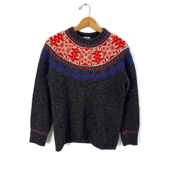 VINTAGE LL Bean Wool Crewneck Pullover S - Picture 6 of 8